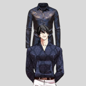 เสื้อเชิ้ตแขนยาวโทนสีน้ำเงินกรมท่า