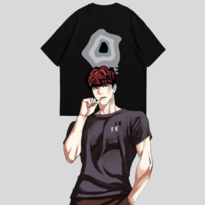 เสื้อยืดแฟชั่นสีดำดีไซน์มินิมอล